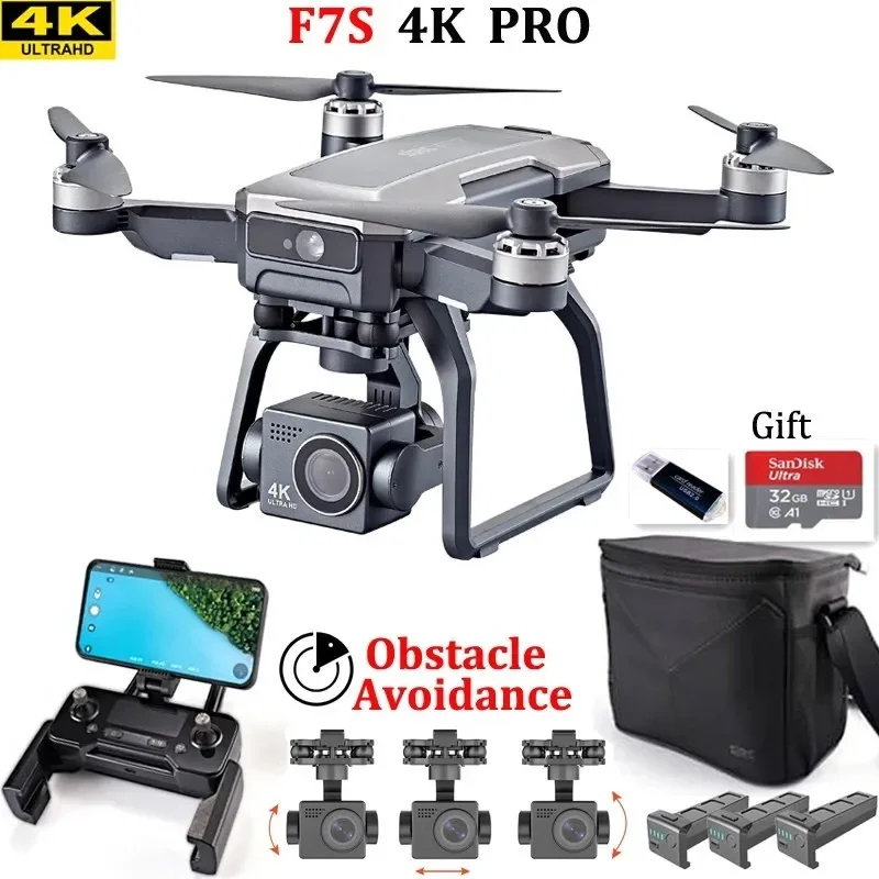 Drone Gimbal - SJRC F7s 4K 프로 드론, 장애물
